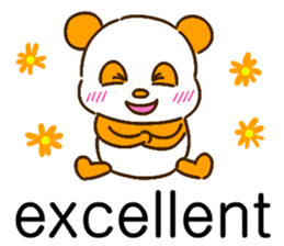 colorful panda message(english ver) sticker #10820859