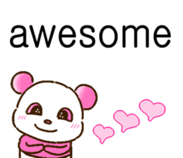 colorful panda message(english ver) sticker #10820860