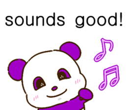 colorful panda message(english ver) sticker #10820862