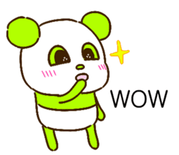 colorful panda message(english ver) sticker #10820863
