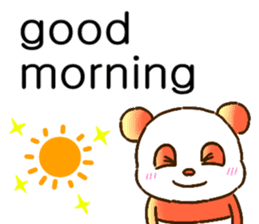 colorful panda message(english ver) sticker #10820864