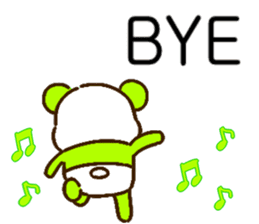 colorful panda message(english ver) sticker #10820866