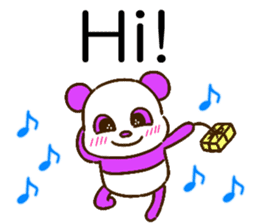 colorful panda message(english ver) sticker #10820867