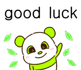 colorful panda message(english ver) sticker #10820869