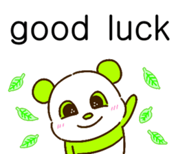 colorful panda message(english ver) sticker #10820869