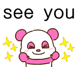 colorful panda message(english ver) sticker #10820870