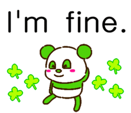 colorful panda message(english ver) sticker #10820871