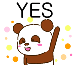 colorful panda message(english ver) sticker #10820872