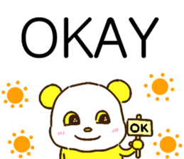 colorful panda message(english ver) sticker #10820874