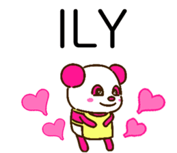colorful panda message(english ver) sticker #10820876
