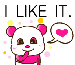 colorful panda message(english ver) sticker #10820878