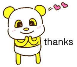 colorful panda message(english ver) sticker #10820880