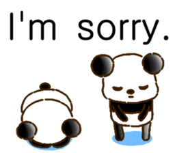colorful panda message(english ver) sticker #10820881