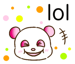 colorful panda message(english ver) sticker #10820884