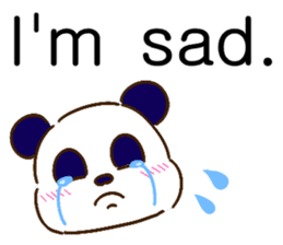 colorful panda message(english ver) sticker #10820885