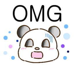 colorful panda message(english ver) sticker #10820887