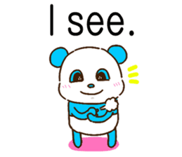 colorful panda message(english ver) sticker #10820891