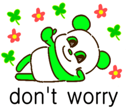 colorful panda message(english ver) sticker #10820892