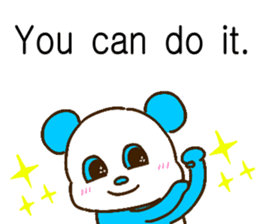 colorful panda message(english ver) sticker #10820893