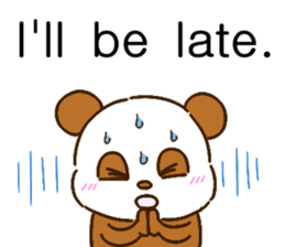 colorful panda message(english ver) sticker #10820894