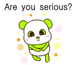 colorful panda message(english ver) sticker #10820895