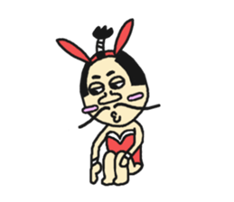 Bunny samurai sticker #10823419