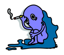LAZY ALIENS - DRUNK OR BLUE sticker #10825661