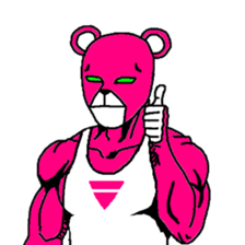 PINK BEAR MAN sticker #10827145
