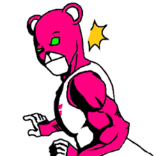 PINK BEAR MAN sticker #10827166