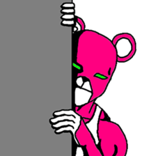 PINK BEAR MAN sticker #10827183