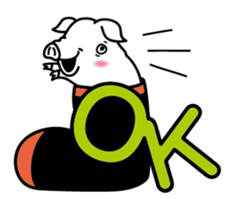 Kaleidoscopical pig sticker #10827304