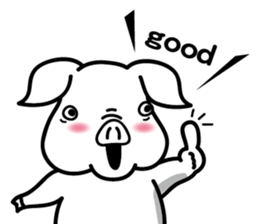 Kaleidoscopical pig sticker #10827305