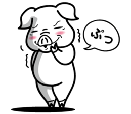 Kaleidoscopical pig sticker #10827316