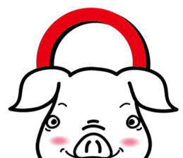 Kaleidoscopical pig sticker #10827318