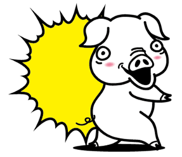 Kaleidoscopical pig sticker #10827323