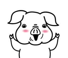 Kaleidoscopical pig sticker #10827329