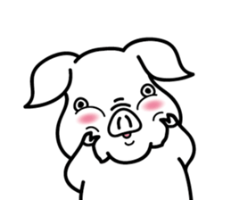 Kaleidoscopical pig sticker #10827333