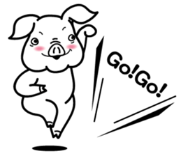 Kaleidoscopical pig sticker #10827337