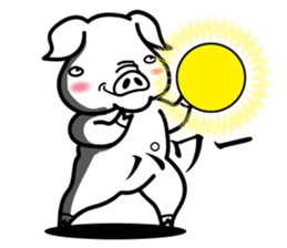 Kaleidoscopical pig sticker #10827338