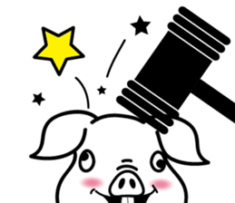 Kaleidoscopical pig sticker #10827342