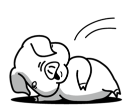 Kaleidoscopical pig sticker #10827343