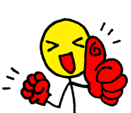 Stick figure has fingers and foots sticker #10827626