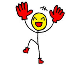 Stick figure has fingers and foots sticker #10827627