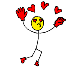 Stick figure has fingers and foots sticker #10827631