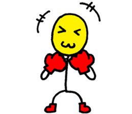 Stick figure has fingers and foots sticker #10827634