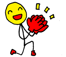 Stick figure has fingers and foots sticker #10827635