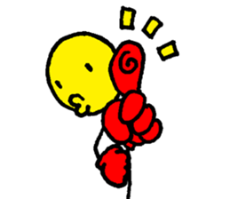 Stick figure has fingers and foots sticker #10827641