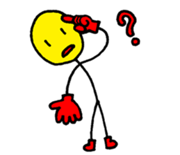 Stick figure has fingers and foots sticker #10827642