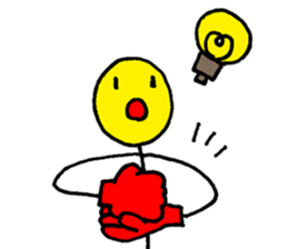 Stick figure has fingers and foots sticker #10827643