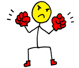 Stick figure has fingers and foots sticker #10827644